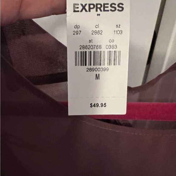 Express sheer bodysuit with attached cami. Size M - Picture 2 of 2